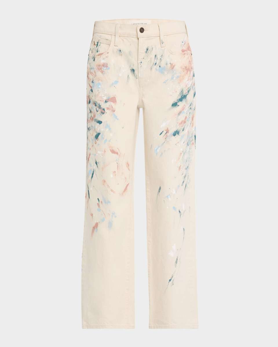 Wyckoff Straight-Leg Paint Stroke Jeans